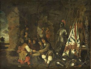 Guardroom scene by Francois Duchatel