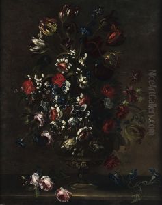 Flowers in a decorative vase