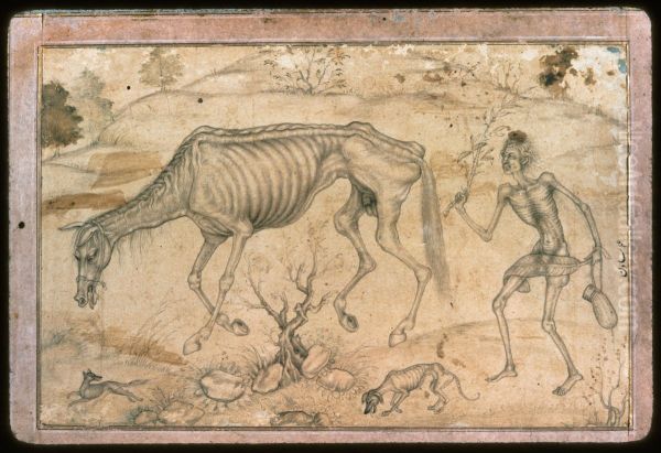 Majnun and the emaciated horse - view 1
