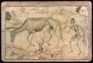 Majnun and the emaciated horse