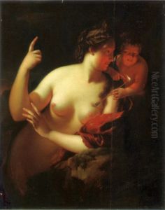 The flame of love. by Cornelius van Poelenburgh
