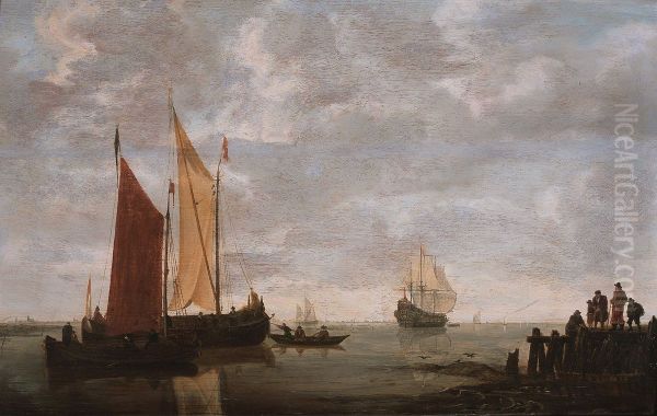 Sailing boats at the shore. - view 1