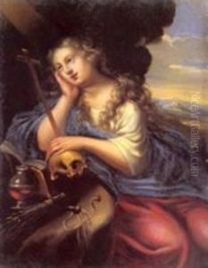 Penitent Mary Magdalene. by Simon de Vos