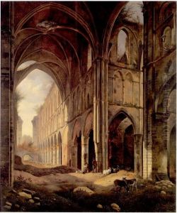 View of the ruins of the abbey of Villers-la-Ville by Jan Baptiste de Jonghe