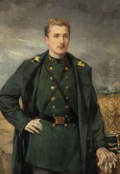 Portret van Prins Boudewijn in uniform van karabinier - view 1