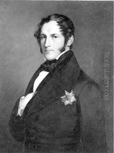 Busteportret van koning Leopold I by Franz Xavier Winterhalter