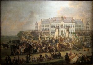 La fete du Broquelet a Lille by Francois-Louis-Joseph Watteau