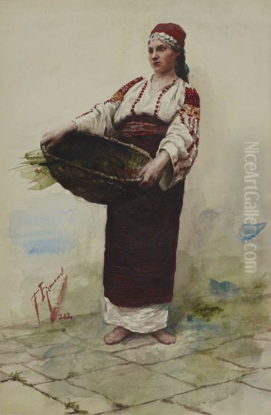 Woman in a Traditional Attire from Dalmatia - view 1