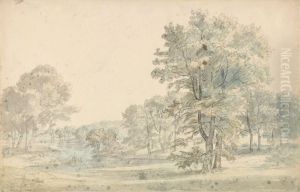 Dansk skoglandskap by Johan Wilhelm Ludwig Dahl