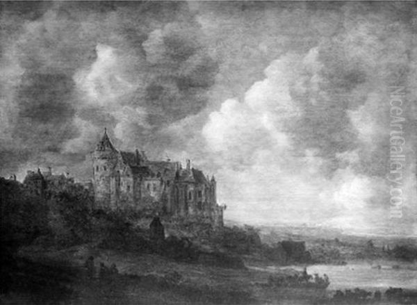 Landscape with a castle. - view 1