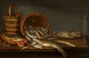 Still Life with Freshwater Fish by Pieter Van Schaeyenborgh