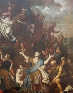 Moses striking the rock by Jan De Herdt