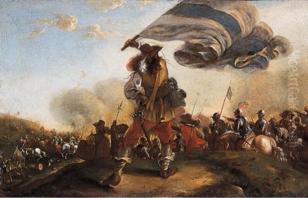 A standard-bearer during a battle - view 1