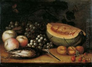 Still life of fruit and a dead snipe thumbnail