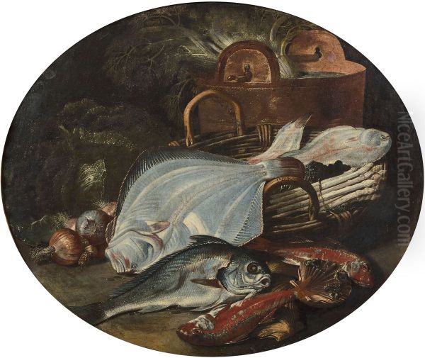 Still life with fish and vegetables - view 1