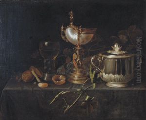 Porringer and Nautilus Cup by Pieter Gerritsz van Roestraten