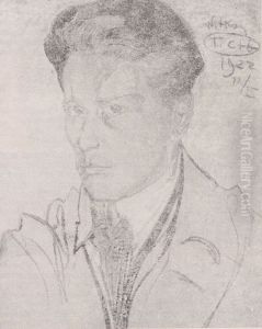 Portret Jerzego Mieczyslawa Rytarda by Stanislaw Ignacy Witkiewicz (Witkacy)