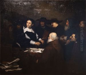 Blaise Pascal au milieu de ses contradicteurs by Jean-Louis Charbonnel