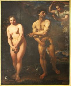 Expulsion of Adam and Eve from paradise by Johann Carl Loth