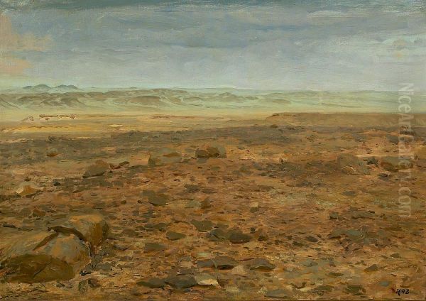 North African desert landscape. - view 1