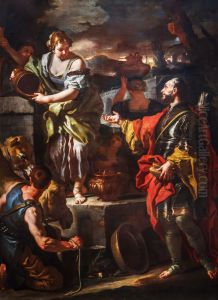 Rebekah and Abraham's servan by Francesco Solimena