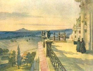 View from the terrace around Pochayiv Lavra