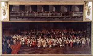 Audience of the Prince de Ligne with King Carles II of England in 1660 by Gillis van Tilborgh