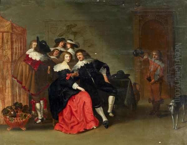 An elegant company in an interior - view 1