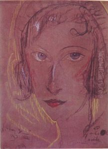 Portret Janiny Turowskiej-Leszczynskiej by Stanislaw Ignacy Witkiewicz (Witkacy)