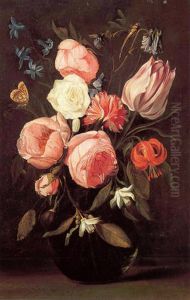 Flowers in a glass vase