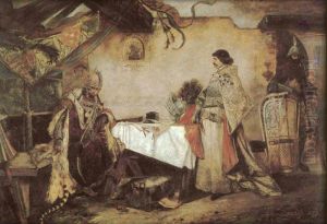 Setkani Jiriho z Podebrad s Matyasem Korvinem by Mikolas Ales