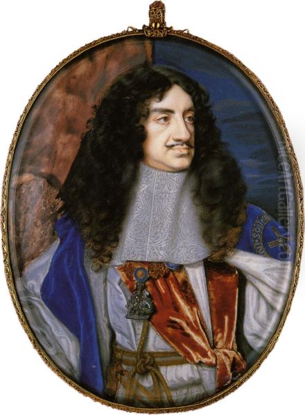 Portrait of Charles II (1630-1685) in royal robes. - view 1