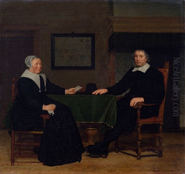 Portrait of Adriaen Corver and his wife Rijckje Theulingh. - view 1