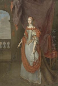 Portrait of Empress Margaret Theresa of Spain in allegorical costume. by Jan Thomas van Ieperen