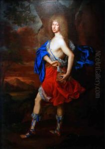 Portrait of an unknown nobleman in Mercury costume by Jan De Herdt