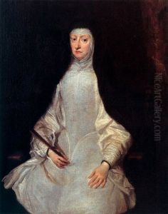Retrato de la reina Mariana de Austria by Juan Carreno De Miranda