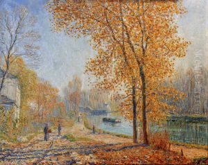 Banks of the Loing; autumn effect in the morning in MoretFrancais:Bords du Loing ; effet d'automne le matin a MoretItaliano:Rive del Loing; effetto autunnale al mattino a Moret by Francis Picabia