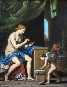 Vulcain forgeant les fleches de l'Amour by Jacques Stella