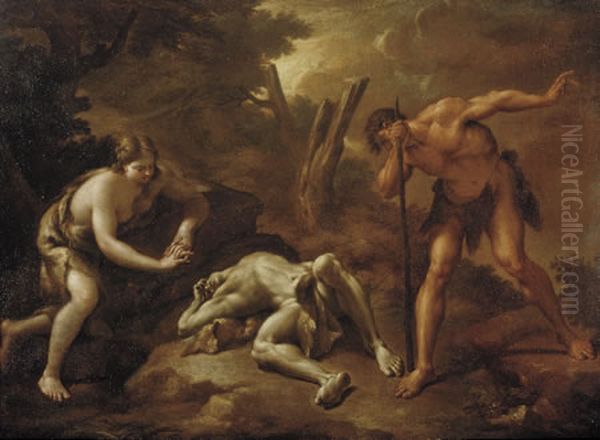The lamentation of Adam and Eve over Abel's body - view 1