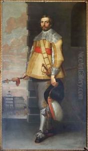 Portrait of an unknown officer of the Antwerp city militia by Jan Verhoeven