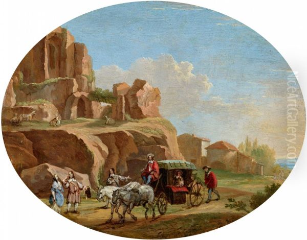 Southern landscape with a carriage - view 1