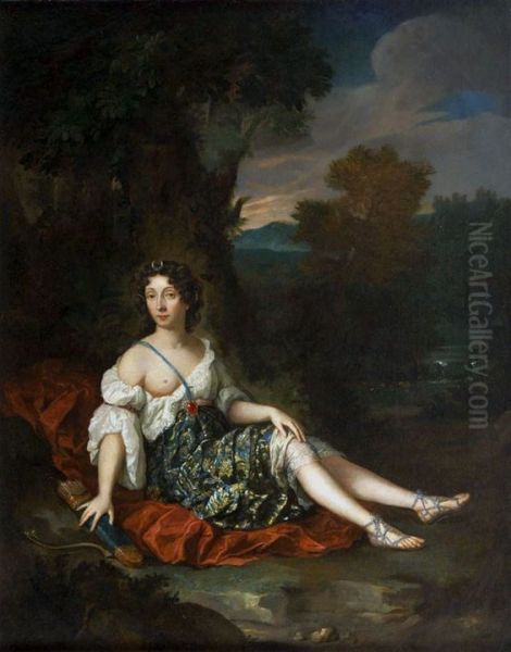Portrait of a lady as Diana, most probably Queen Marie Casimire Sobieska - view 1