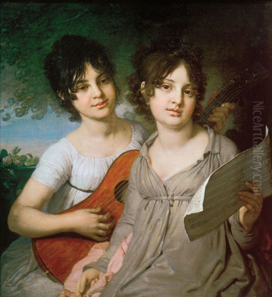 Portrait of the Sisters Princess Anna Gavriilovna Gagarina and Princess Varvara Gavriilovna Gagarina - view 1
