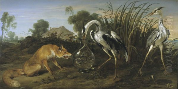 The Fox Visiting the Heron - view 1