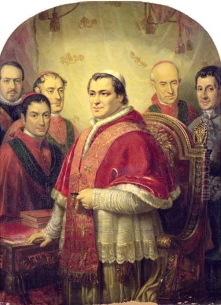 Pope Pius IX with ministers - view 1