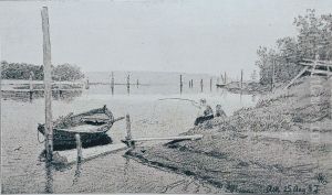 By the Great River in Ringerike by Hans Gude