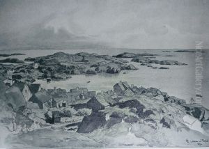 Luciehavn by Hans Gude