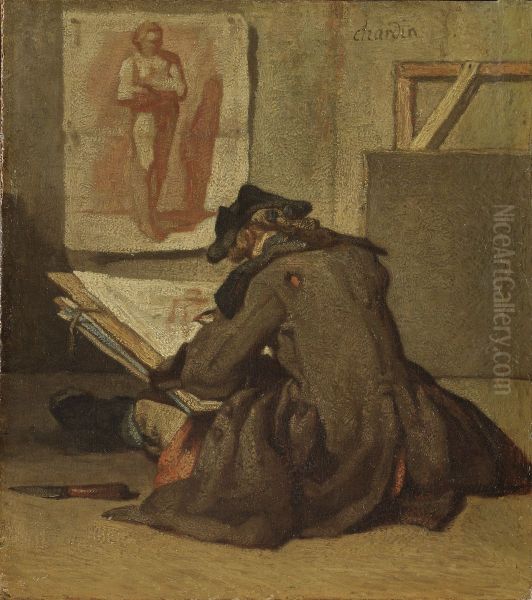 Young Student Drawing - view 1