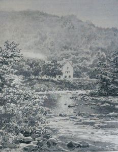 By the River Llugwy in Wales by Hans Gude