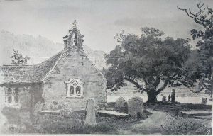 Kirke I Bettws, Wales by Hans Gude